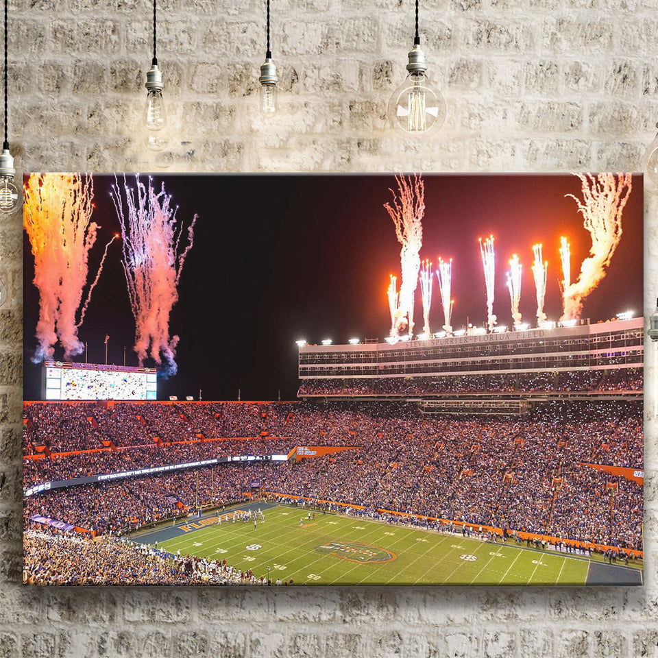 Florida Gators Stadium Canvas Prints Ben Hill Griffin Stadium Wall Art,Sport Stadium Art Prints, Fan Gift, Wall Decor