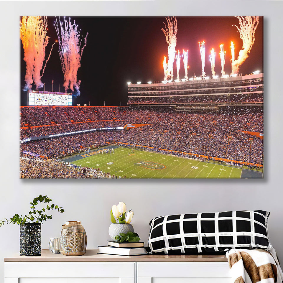 Florida Gators Stadium Canvas Prints Ben Hill Griffin Stadium Wall Art,Sport Stadium Art Prints, Fan Gift, Wall Decor