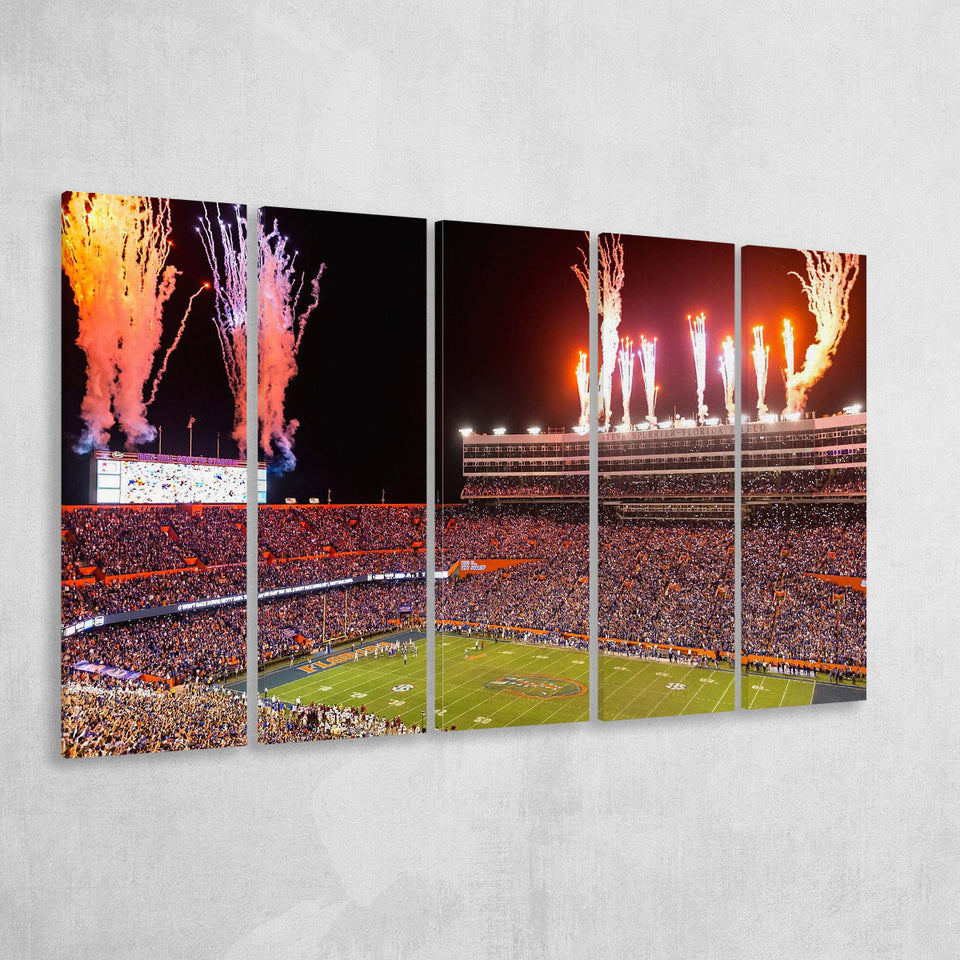 Florida Gators Stadium Canvas Prints Ben Hill Griffin Stadium Wall Art,Multi Panels B,Sport Stadium Art Prints, Fan Gift