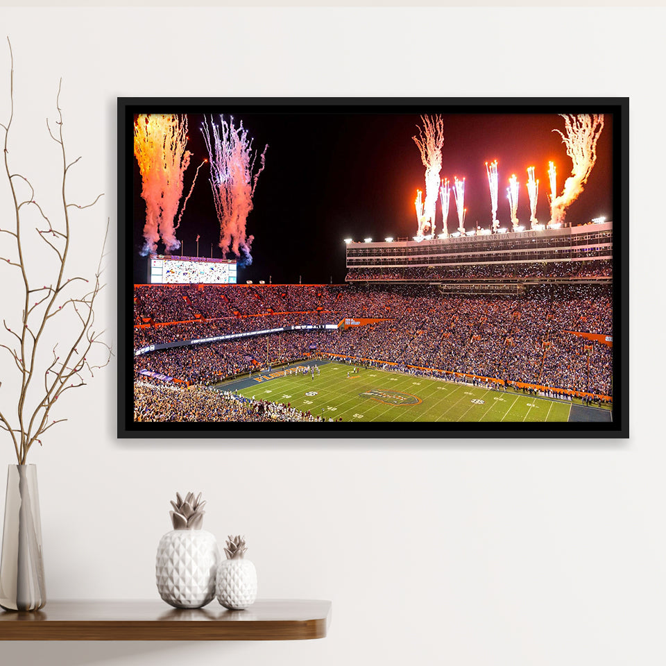 Florida Gators Stadium Framed Canvas Prints Ben Hill Griffin Stadium Wall Art,Sport Stadium Art Prints, Fan Gift