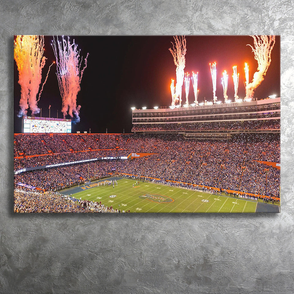 Florida Gators Stadium Canvas Prints Ben Hill Griffin Stadium Wall Art,Sport Stadium Art Prints, Fan Gift, Wall Decor