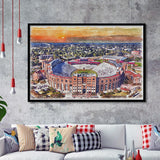Florida State Seminoles Doak Campbell Stadium Watercolor, Sport Prints Fan Gift, Framed Art Prints Wall Art Decor