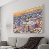 Florida State Seminoles Doak Campbell Stadium Watercolor, Sport Art Prints Fan Gift, Canvas Prints Wall Art Decor