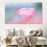 Flower Pink Poppy 5 Pieces B Canvas Prints Wall Art - Painting Canvas, Multi Panels,5 Panel, Wall Decor