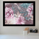 Flower Wall art Pink Peony Flower Blossoms Canvas Nature Art Framed Art Prints Wall Decor - Painting Prints, Framed Picture