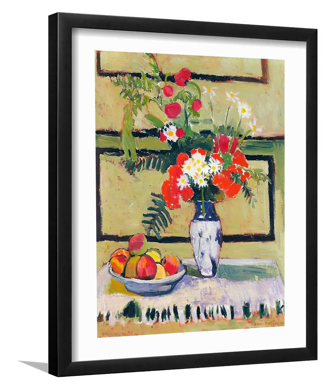 Flowers And Fruit 1909 By Henri Matisse - Art Print, Frame Art, Painting Art