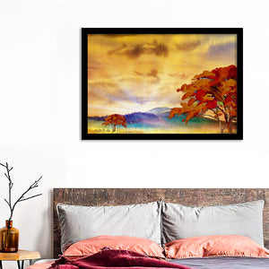 Flowers And Meadows In The Mountains Framed Wall Art - Framed Prints, Art Prints, Print for Sale, Painting Prints