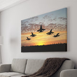 Flying Airplanes Sunset Canvas Prints Wall Art - Painting Canvas, Art Prints, Wall Decor, Home Decor, Prints for Sale