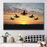 Flying Airplanes Sunset Canvas Prints Wall Art - Painting Canvas, Art Prints, Wall Decor, Home Decor, Prints for Sale