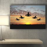 Flying Airplanes Sunset Canvas Prints Wall Art - Painting Canvas, Art Prints, Wall Decor, Home Decor, Prints for Sale