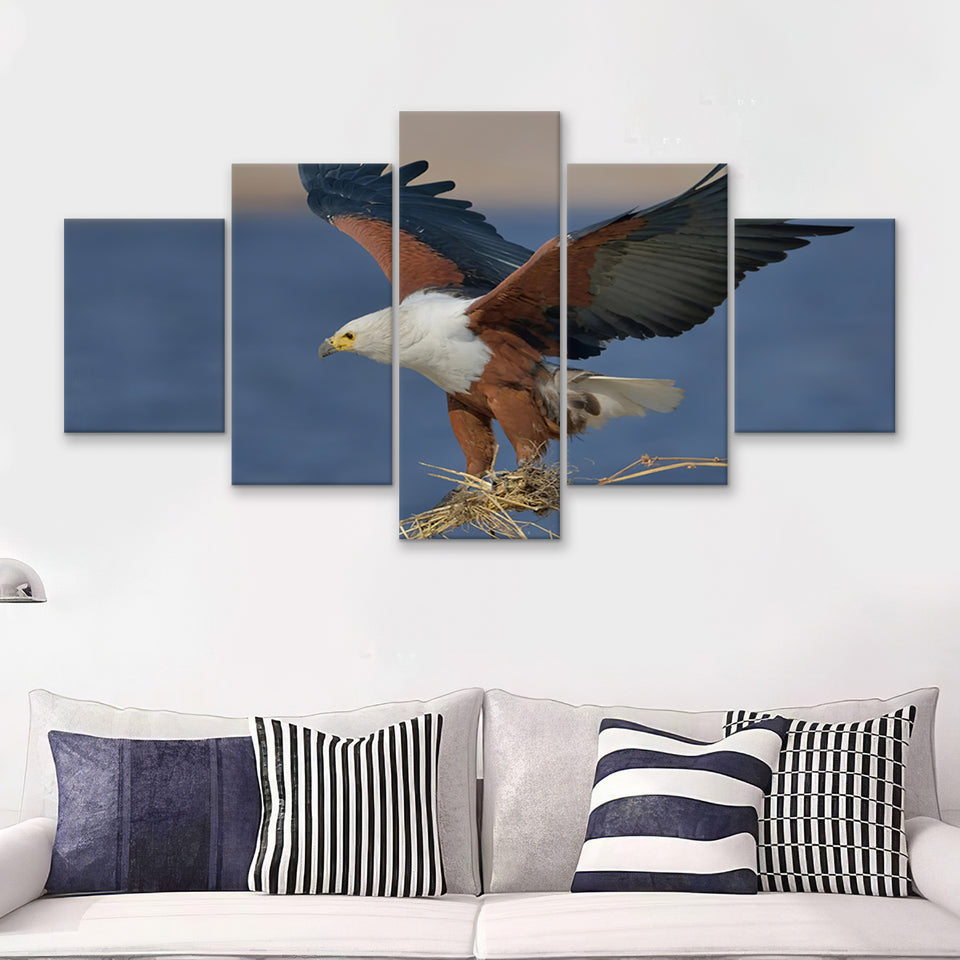 Flying Eagle 5 Pieces Canvas Prints Wall Art - Painting Canvas, Multi Panel, Wall Decor, Canvas Art