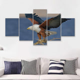 Flying Eagle 5 Pieces Canvas Prints Wall Art - Painting Canvas, Multi Panel, Wall Decor, Canvas Art