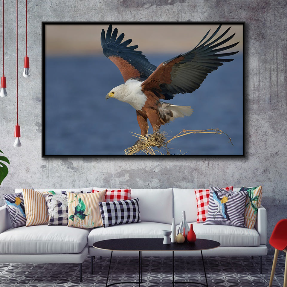Flying Eagle Framed Canvas Prints Wall Art - Painting Canvas, Wall Decor, Canvas Art, Floating Frame