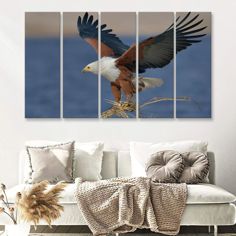 Flying Eagle 5 Pieces B Canvas Prints Wall Art - Painting Canvas, Multi Panel, Wall Decor, Canvas Art
