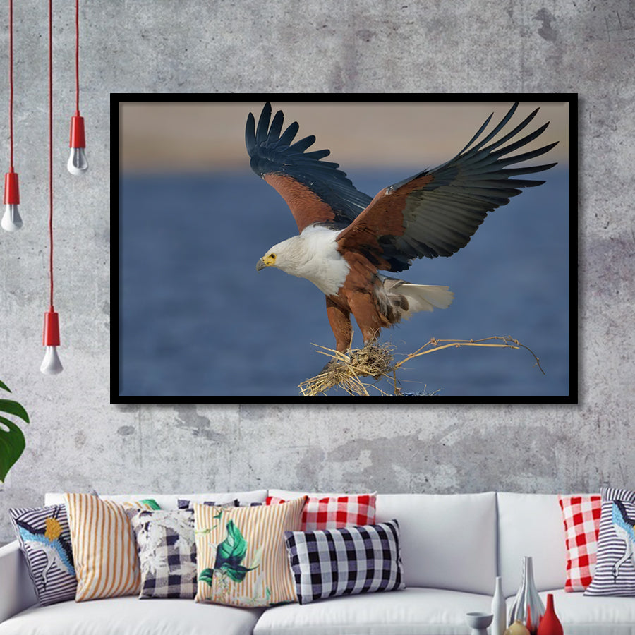 Flying Eagle Framed Art Prints Wall Decor - Painting Prints, Wall Art, Framed Picture, Black Frame