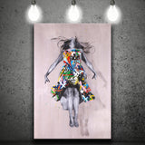 Flying In The Sky Street Art Graffiti, Canvas Prints Wall Art Home Decor, Ready to Hang