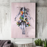 Flying In The Sky Street Art Graffiti, Canvas Prints Wall Art Home Decor, Ready to Hang