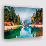 Fog Mountain Canvas Prints Wall Art Decor - Painting Canvas,Home Decor, Ready to Hang