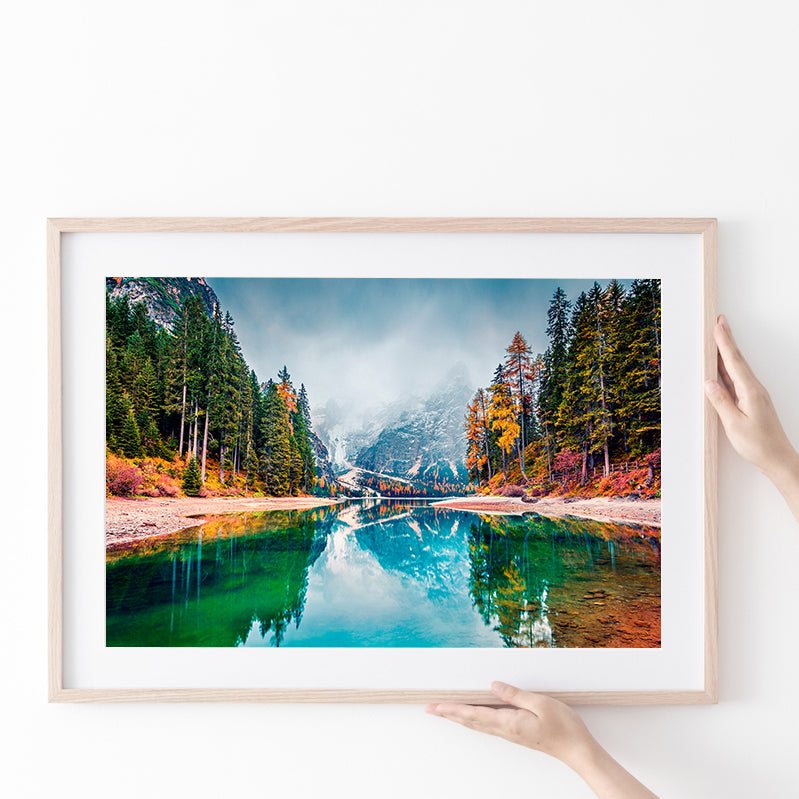 Fog Mountain Poster Prints Wall Art Decor, Unframe, Poster Art