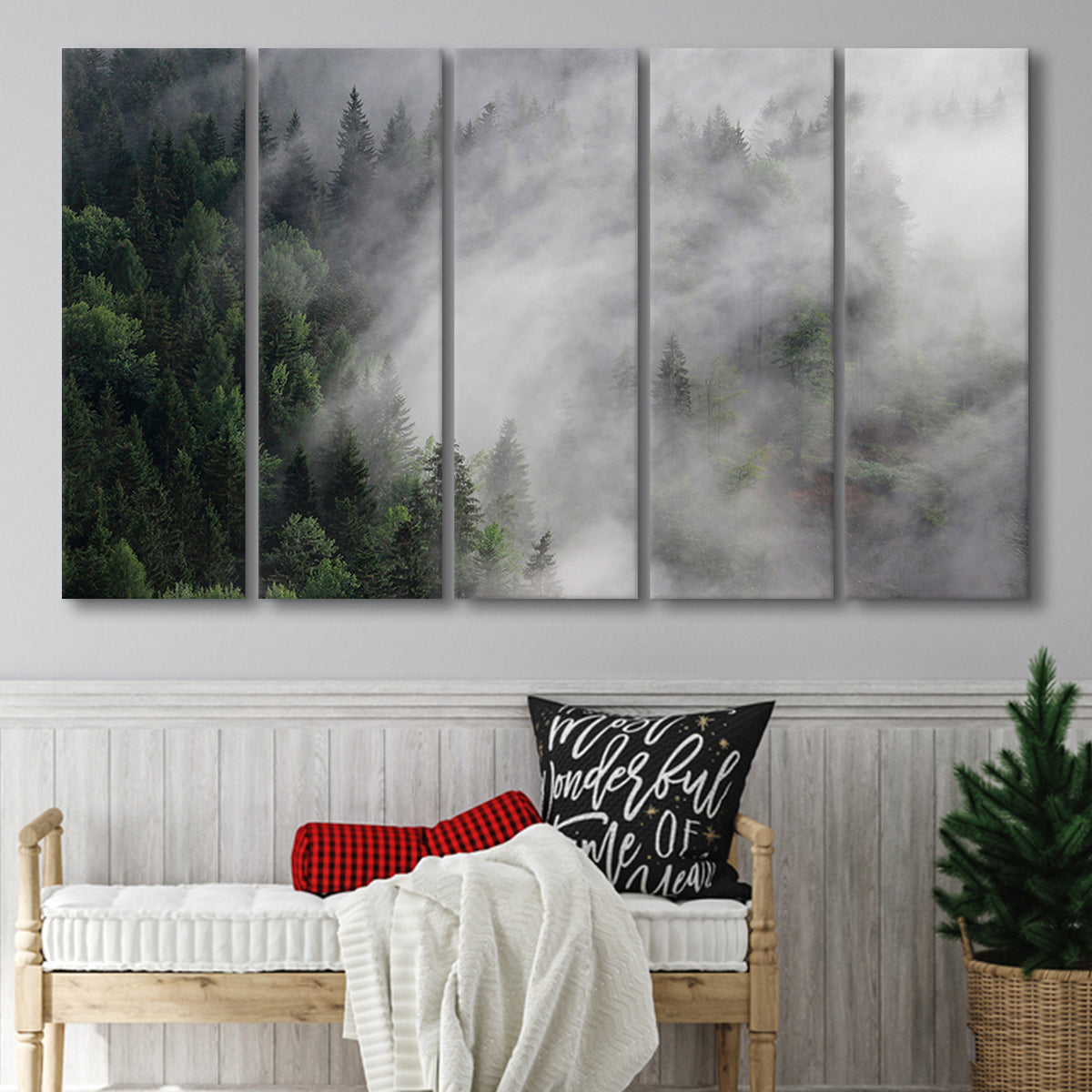 Abstract Mountain Canvas Set of 3 Piece Canvas Prints Wall Art Decor –  UnixCanvas