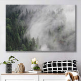Foggy Mountains Canvas Prints Wall Art Decor - Painting Canvas,Home Decor, Ready to Hang