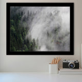 Foggy Mountains Framed Art Prints Wall Art Decor, Framed Picture, Home Decor