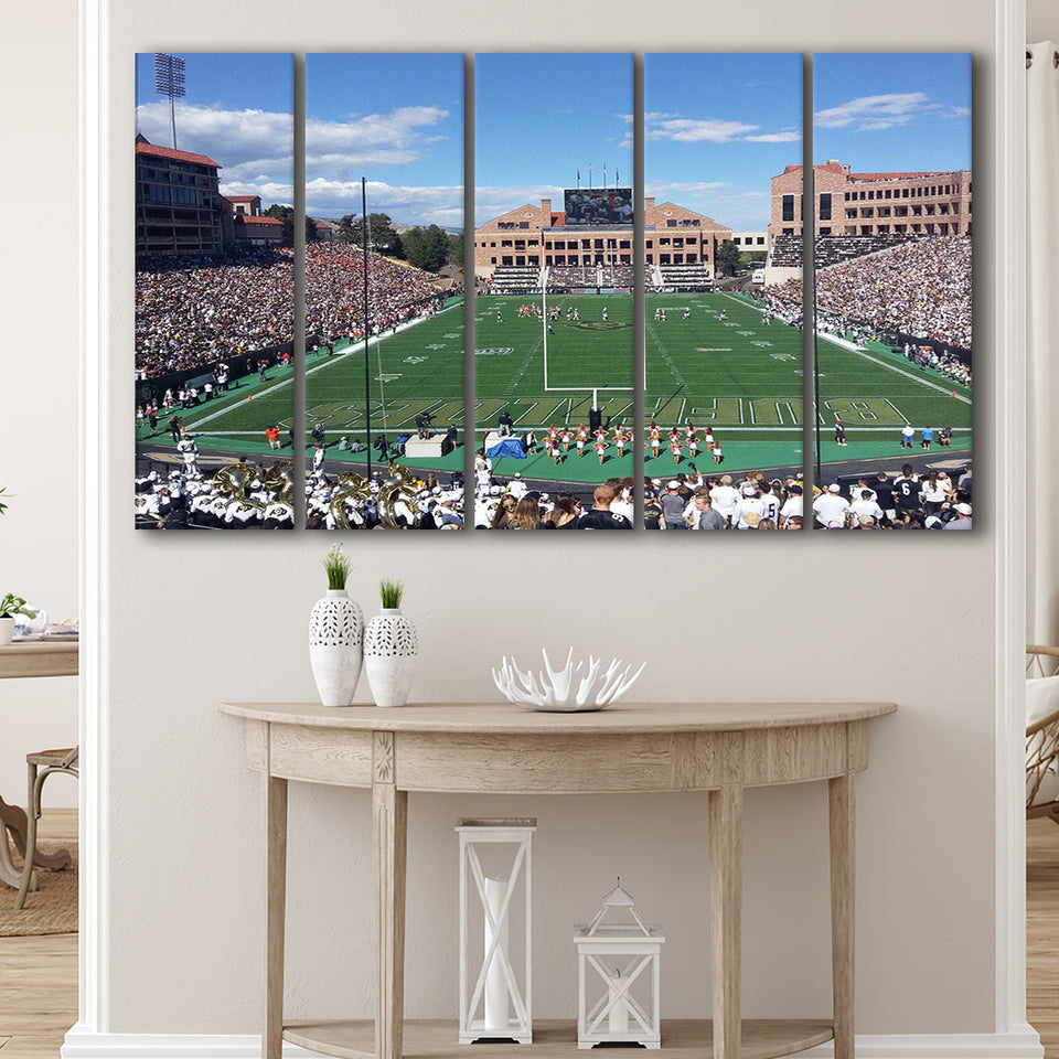 Folsom Field Stadium Canvas Prints Colorado Buffaloes Wall Art,Multi Panels B,Sport Stadium Art Prints, Fan Gift