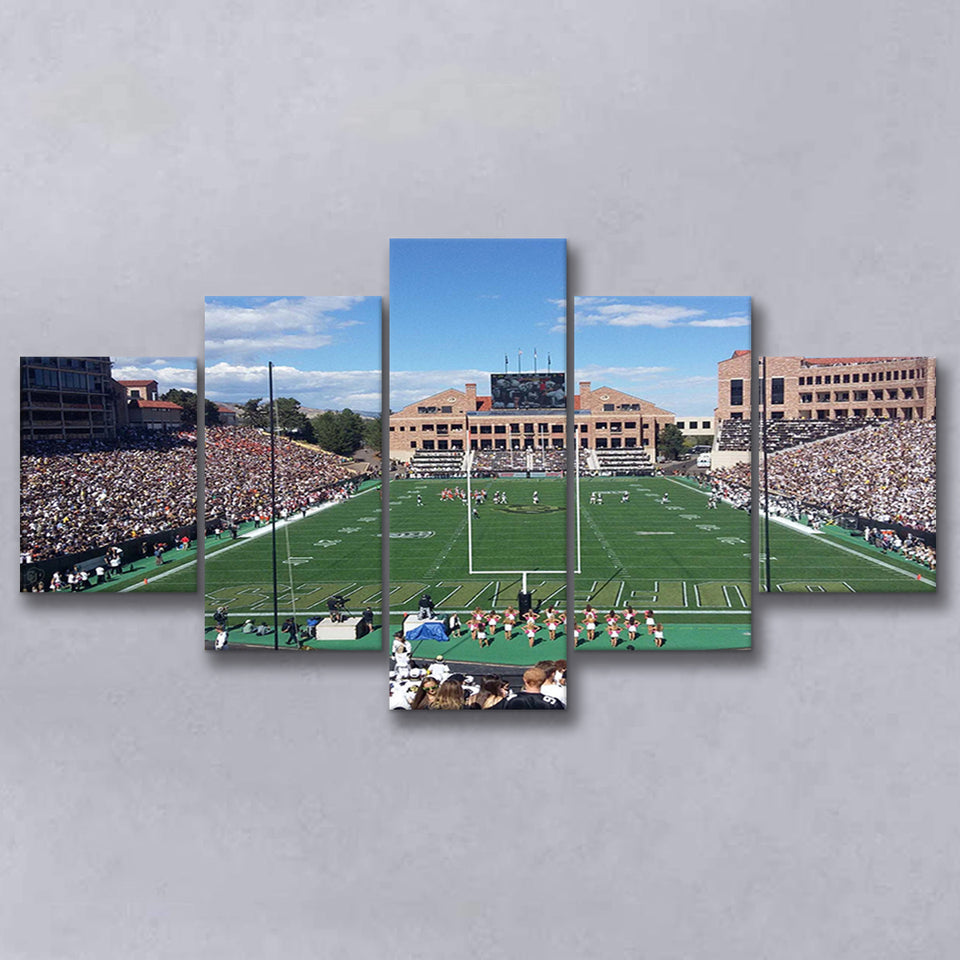 Folsom Field Stadium Canvas Prints Colorado Buffaloes Wall Art,Multi Panels,Sport Stadium Art Prints, Fan Gift