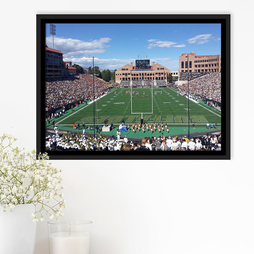 Folsom Field Stadium Framed Canvas Prints Colorado Buffaloes Wall Art,Sport Stadium Art Prints, Fan Gift
