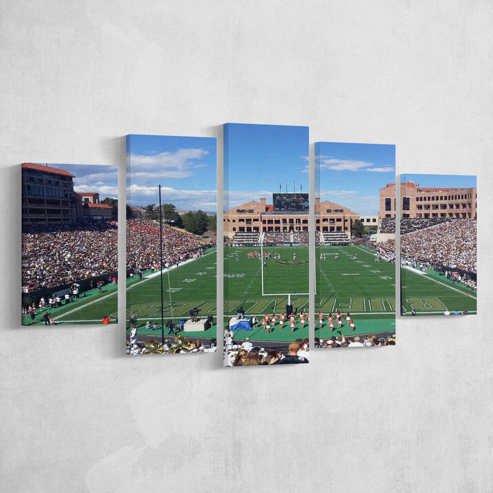 Folsom Field Stadium Canvas Prints Colorado Buffaloes Wall Art,Multi Panels,Sport Stadium Art Prints, Fan Gift