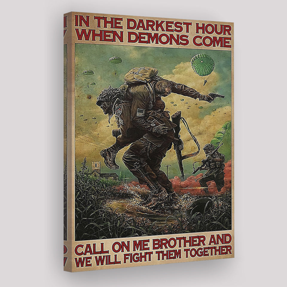 For The Fallen They Shall Grow Not Old As We That Are Left Grow Veteran Canvas Prints Wall Art - Painting Canvas, Wall Decor, For Sale