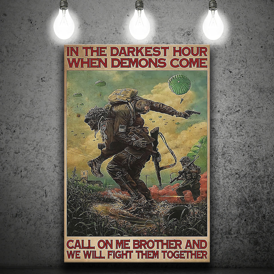 For The Fallen They Shall Grow Not Old As We That Are Left Grow Veteran Canvas Prints Wall Art - Painting Canvas, Wall Decor, For Sale