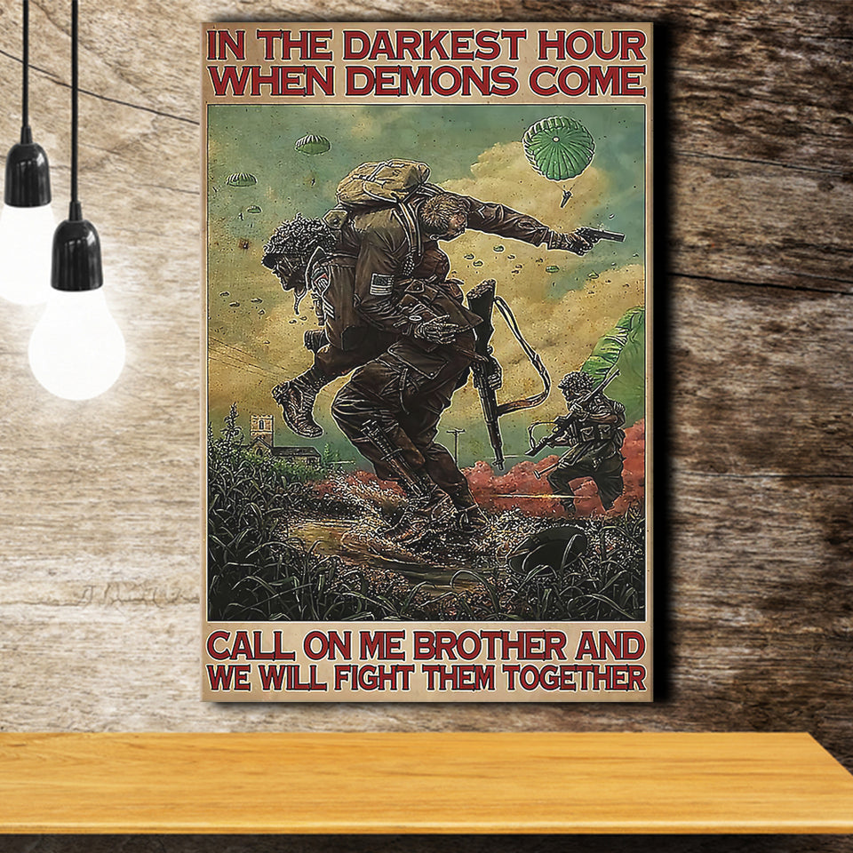 For The Fallen They Shall Grow Not Old As We That Are Left Grow Veteran Canvas Prints Wall Art - Painting Canvas, Wall Decor, For Sale