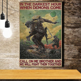 For The Fallen They Shall Grow Not Old As We That Are Left Grow Veteran Canvas Prints Wall Art - Painting Canvas, Wall Decor, For Sale