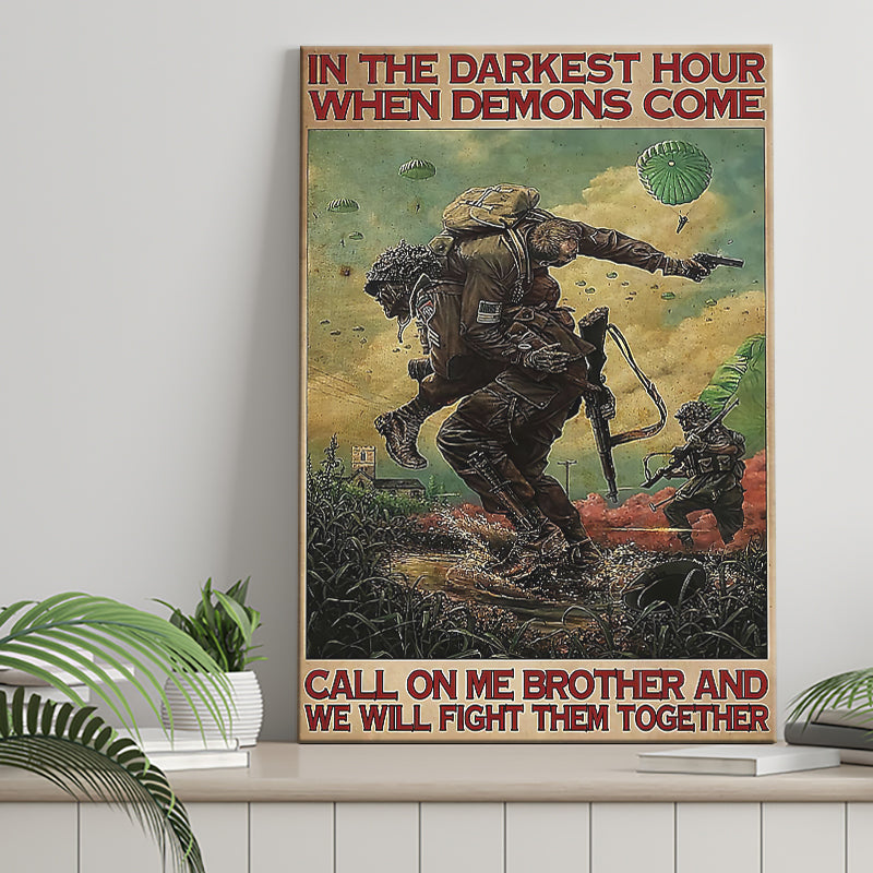 For The Fallen They Shall Grow Not Old As We That Are Left Grow Veteran Canvas Prints Wall Art - Painting Canvas, Wall Decor, For Sale