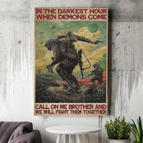 For The Fallen They Shall Grow Not Old As We That Are Left Grow Veteran Canvas Prints Wall Art - Painting Canvas, Wall Decor, For Sale