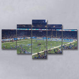 Ford Field Stadium Canvas Prints Detroit Lions Wall Art,Multi Panels,Sport Stadium Art Prints, Fan Gift