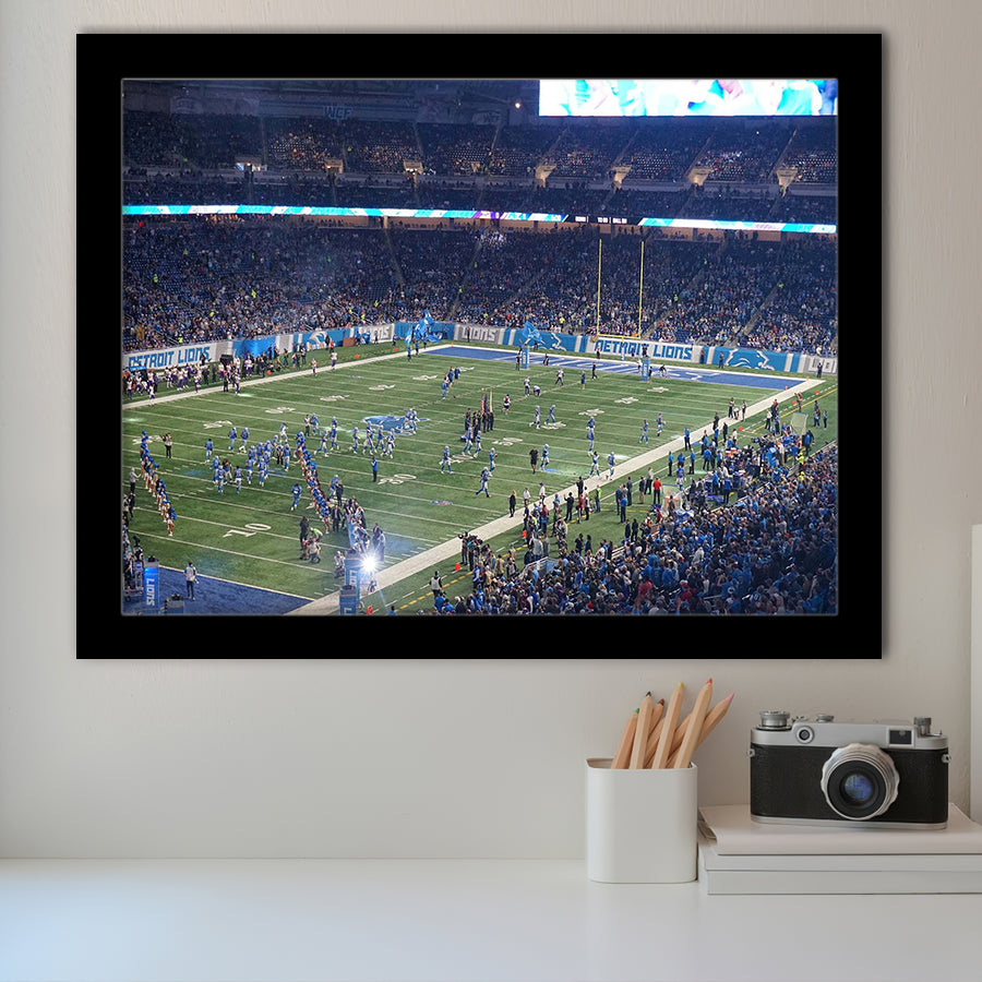 Ford Field Stadium Art Prints Detroit Lions Wall Art,Sport Stadium Art Prints, Fan Gift, Wall Decor