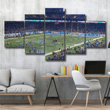 Ford Field Stadium Canvas Prints Detroit Lions Wall Art,Multi Panels,Sport Stadium Art Prints, Fan Gift
