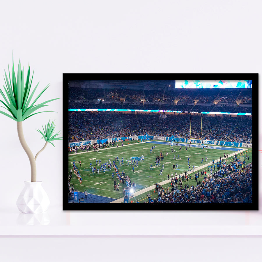 Ford Field Stadium Art Prints Detroit Lions Wall Art,Sport Stadium Art Prints, Fan Gift, Wall Decor