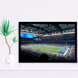 Ford Field Stadium Wall Art Detroit Lions Stadium Art Prints,Sport Stadium Art Prints, Fan Gift, Wall Decor