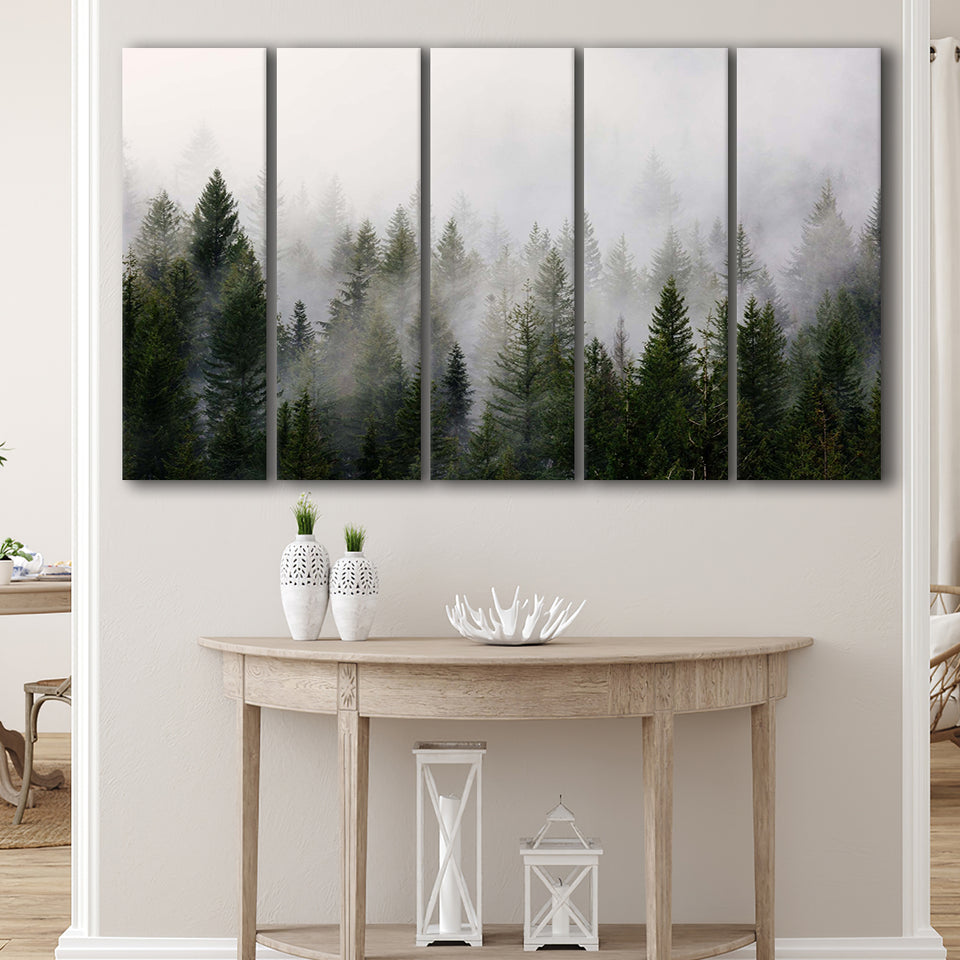 Forest, Forest 5 Panels B,Large Canvas,Canvas Prints Wall Art Home Decor