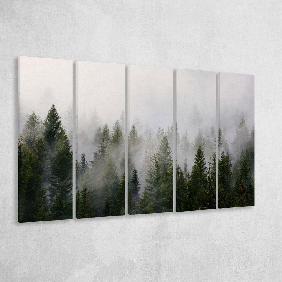 Forest, Forest 5 Panels B,Large Canvas,Canvas Prints Wall Art Home Decor