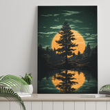 Forest In The Moonlight, Painting Art, Canvas Prints Wall Art Home Decor