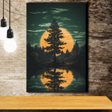 Forest In The Moonlight, Painting Art, Canvas Prints Wall Art Home Decor
