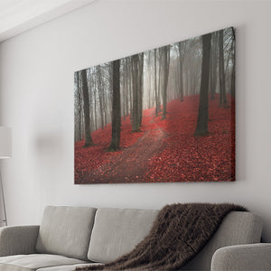 Forest Red Canvas Wall Art - Canvas Prints, Prints For Sale, Painting Canvas,Canvas On Sale 