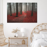 Forest Red Canvas Wall Art - Canvas Prints, Prints For Sale, Painting Canvas,Canvas On Sale 