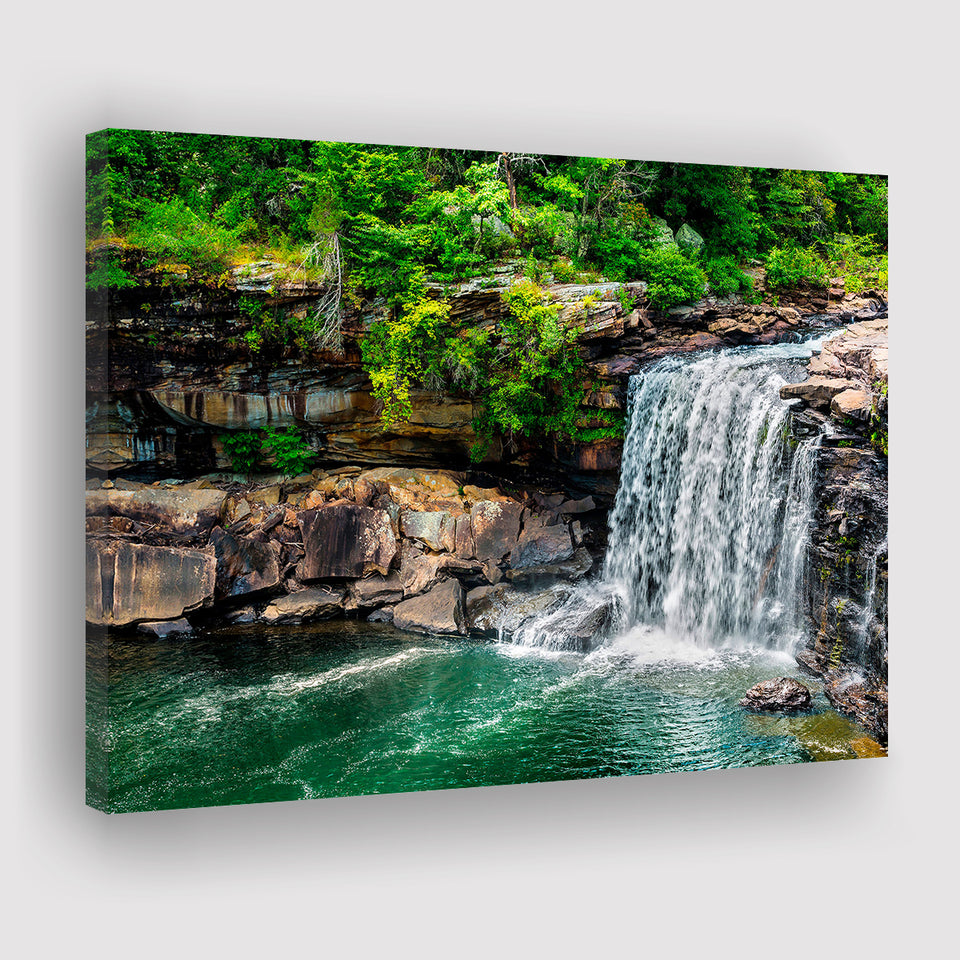 Forest Waterfall Canvas Prints Wall Art Decor - Painting Canvas,Home Decor, Ready to Hang