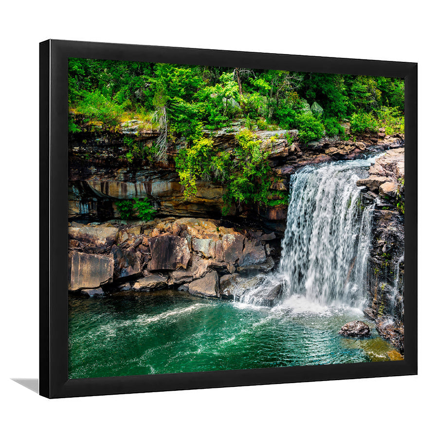 Forest Waterfall Framed Art Prints Wall Art Decor, Framed Picture, Home Decor