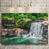 Forest Waterfall Canvas Prints Wall Art Decor - Painting Canvas,Home Decor, Ready to Hang